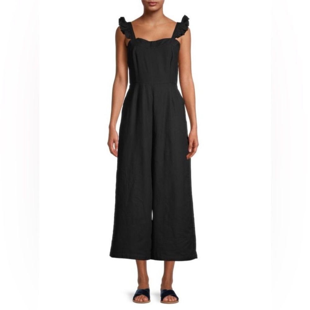 Lea & Viola Black Cropped Jumpsuit
